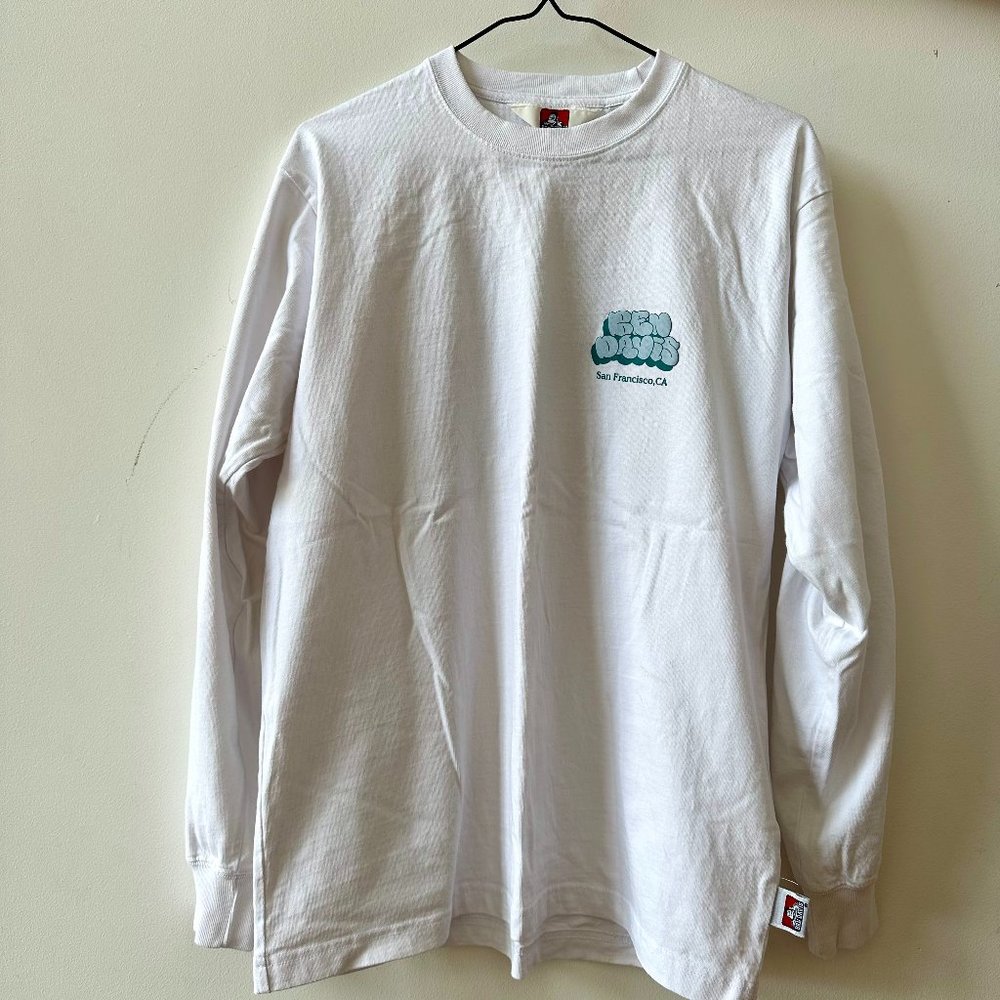 Ben Davis Long Sleeve T-Shirt - Size M - White